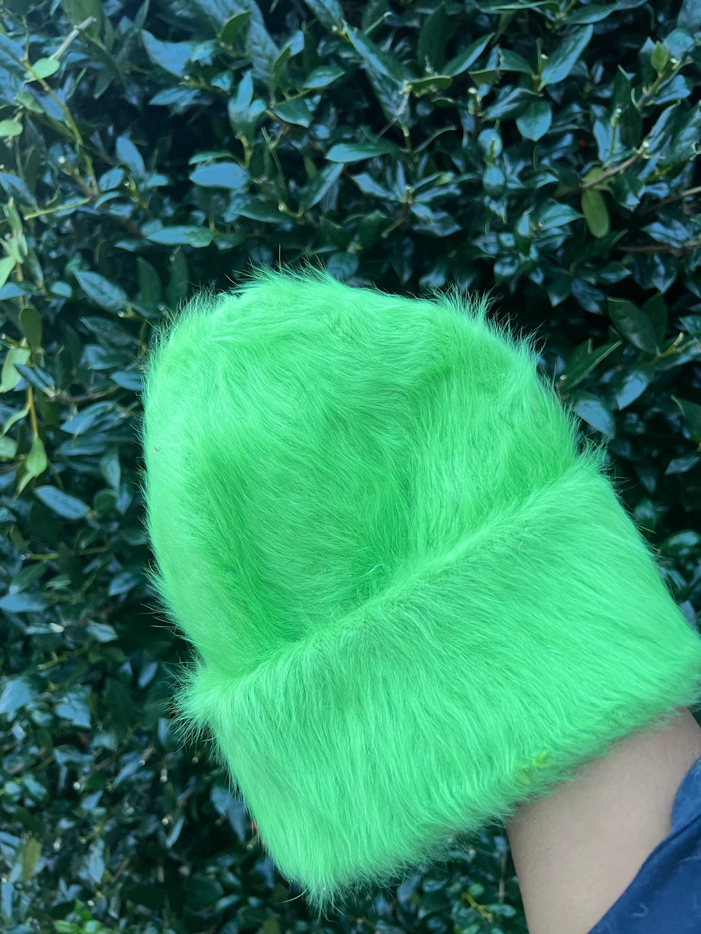Green Fuzzy Beanie