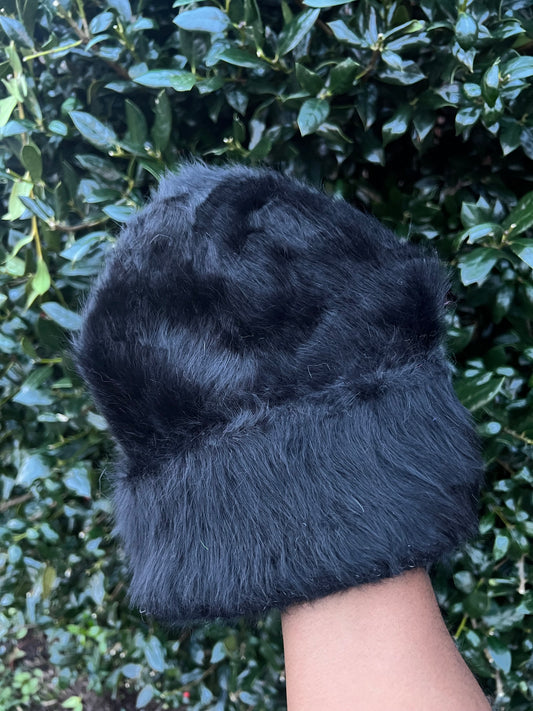 Black Fuzzy Beanies