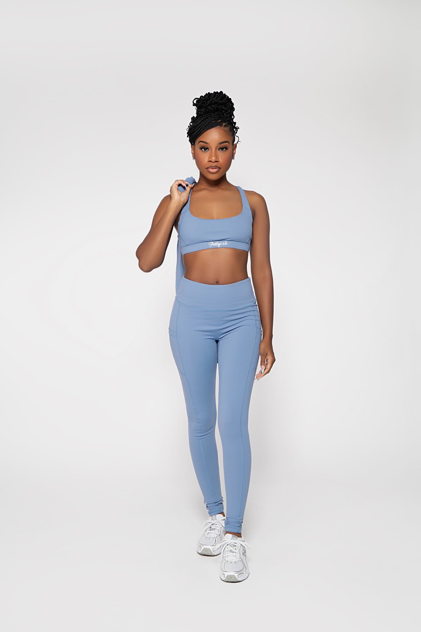 3 piece active set - Denim Blue