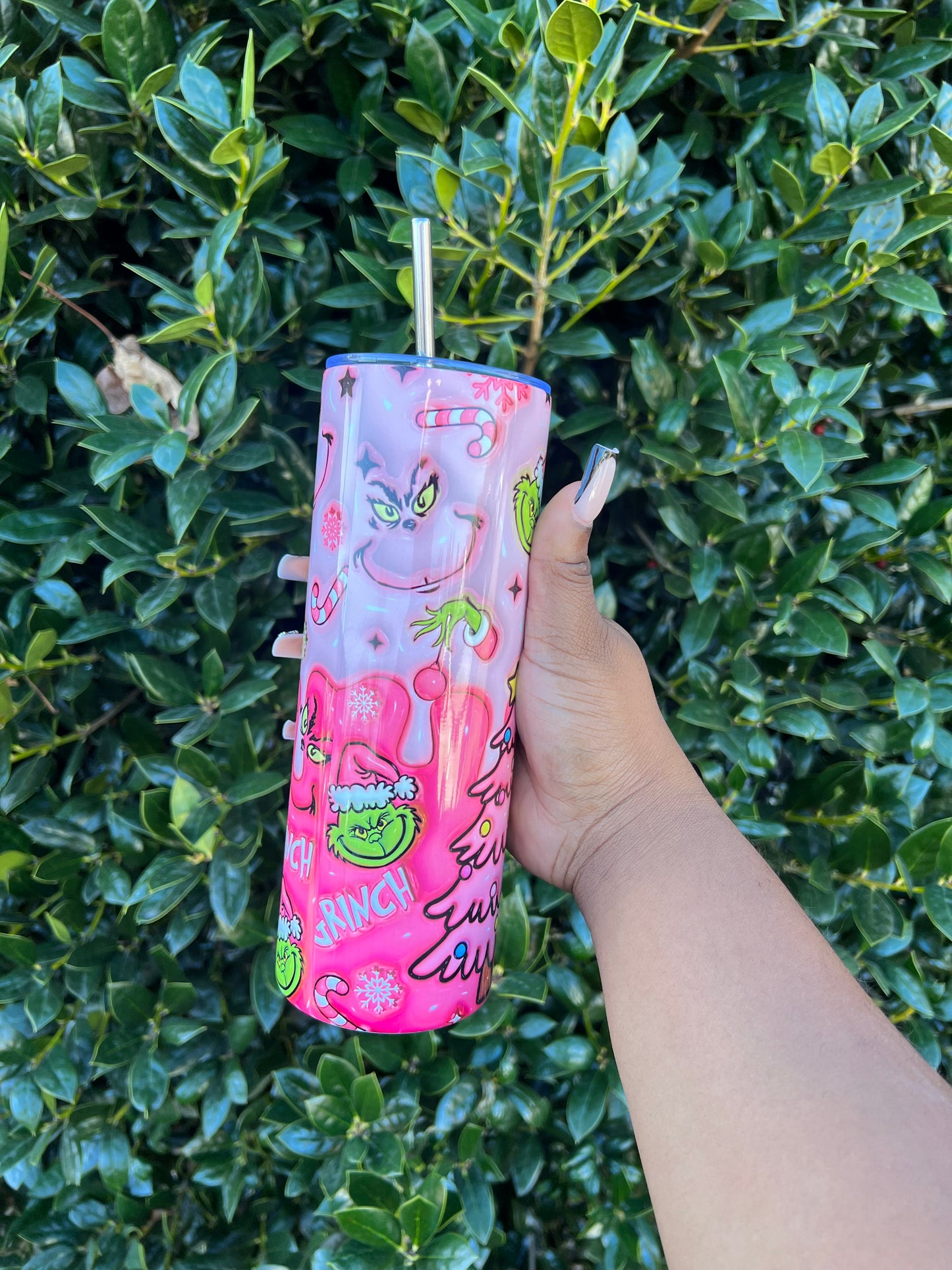 Pink Grinch Tumbler