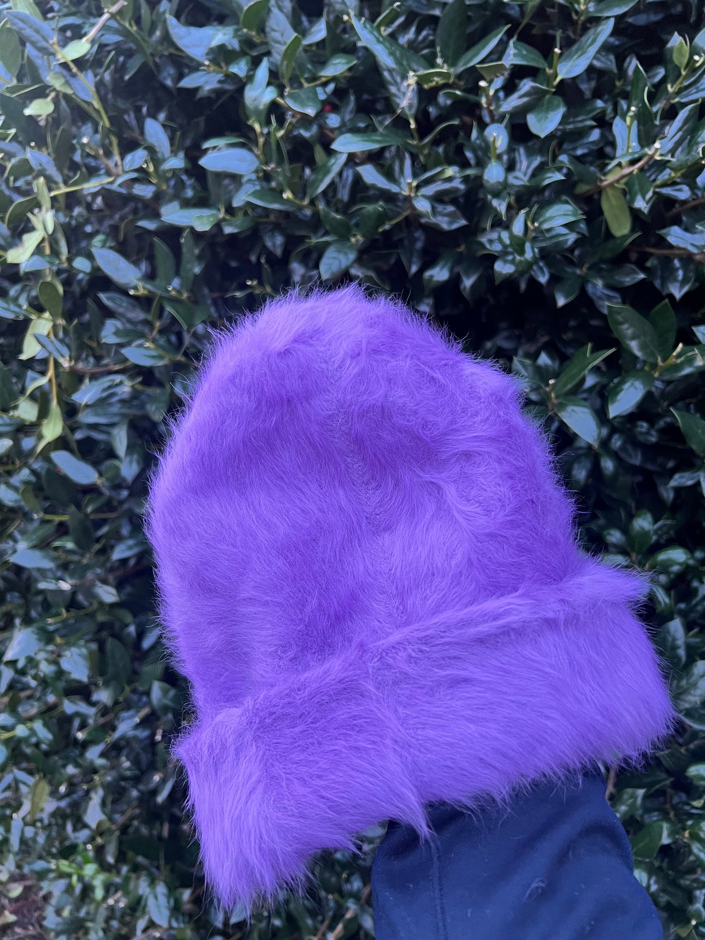 Purple Fuzzy Beanie