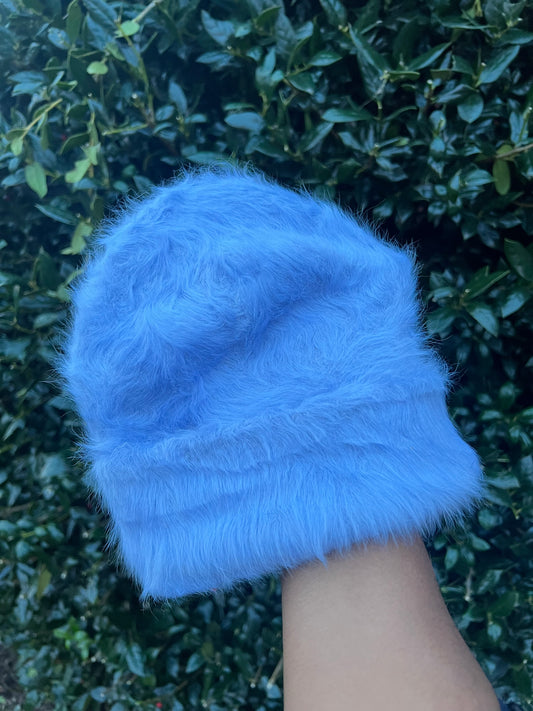 Winter blue Fuzzy Beanie