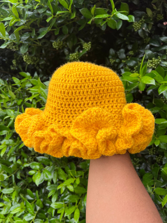 Mustard Crochet hat